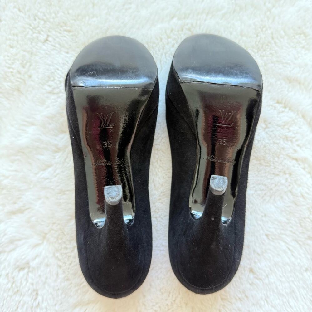 Louis Vuitton suede high heels shoes size 35 EU Authentic - Picture 6 of 8